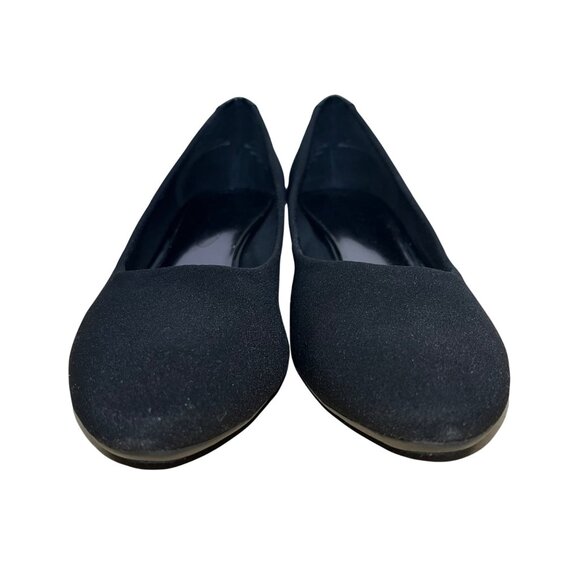 Circa Joan & David Women’s Black Fabric Upper Wedge Pumps Size 7M - Picture 2 of 10